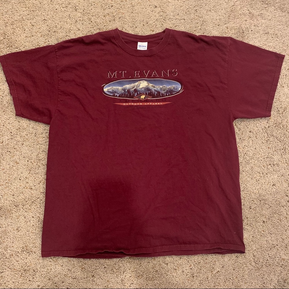 Maroon Mt. Evans Oversized Tee